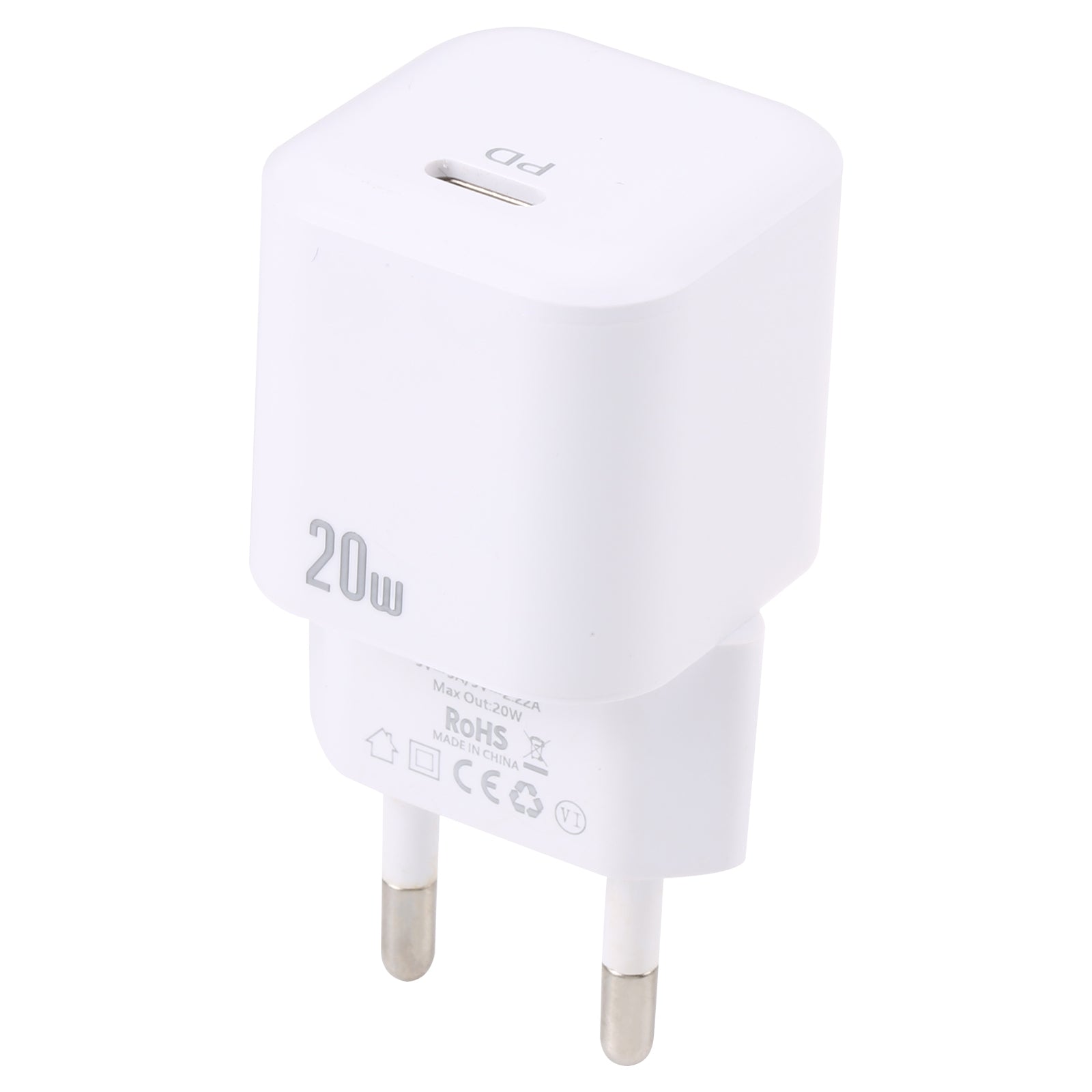 20W PD USB-C/Type-C Interface Fast Charging Charger, Specification: EU Plug(White)