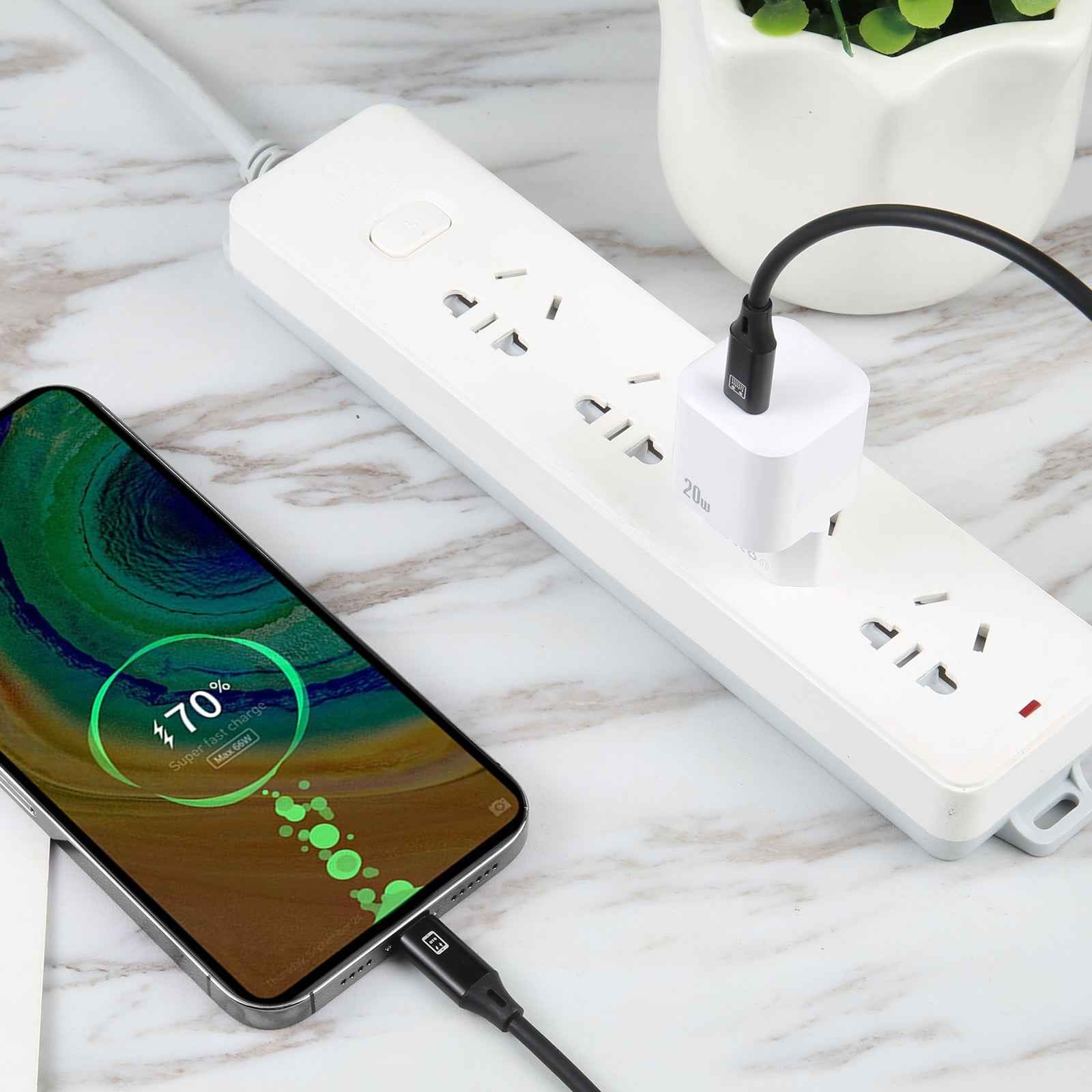 Uniqbuy For 20W PD USB-C/Type-C Interface Fast Charging Charger, Specification: EU Plug(White)