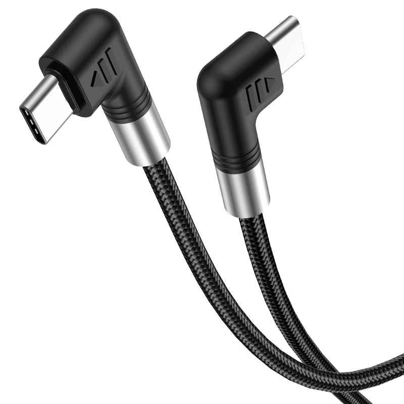 Uniqbuy For A9 100W USB-C/Type-C to USB-C/Type-C Double Elbow Data Cable, Length:0.5m