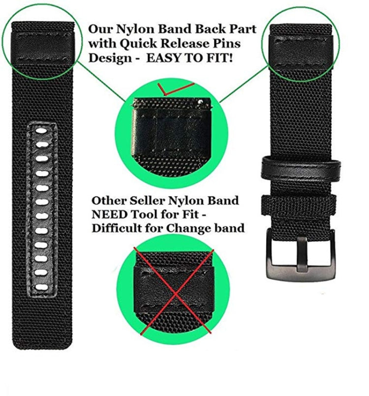 Universal Nylon Leather Watch Band
