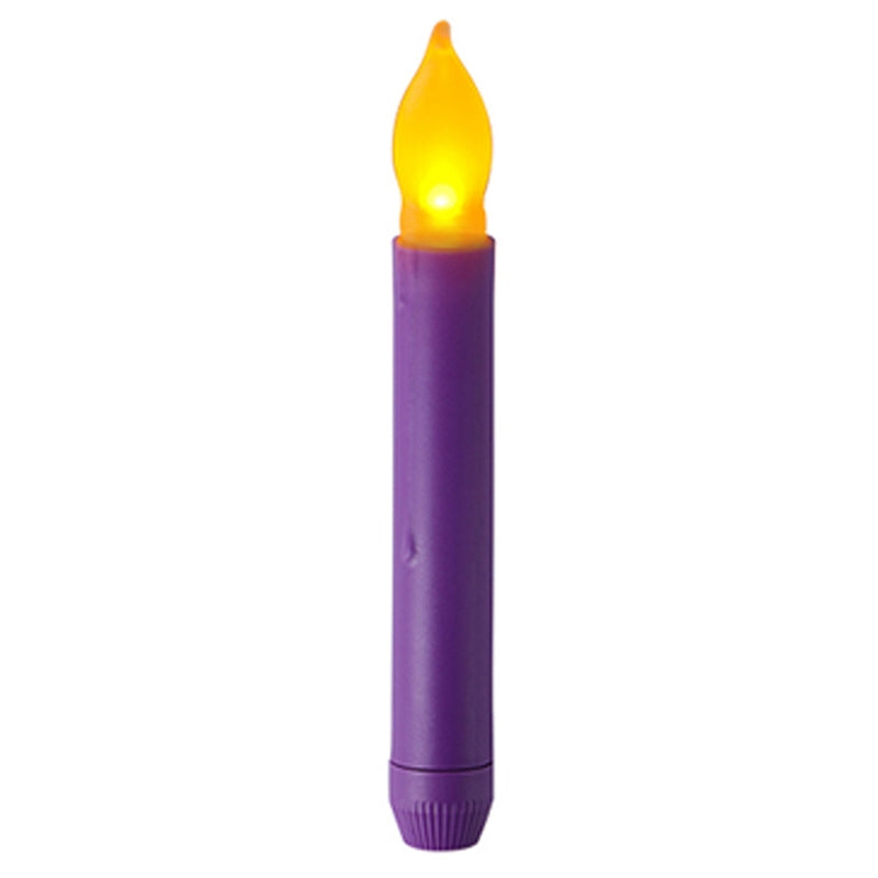 LED Electronic Candle Lights Flameless Long Rod Christmas Candle, Spec:Flashing Yellow Light-Purple