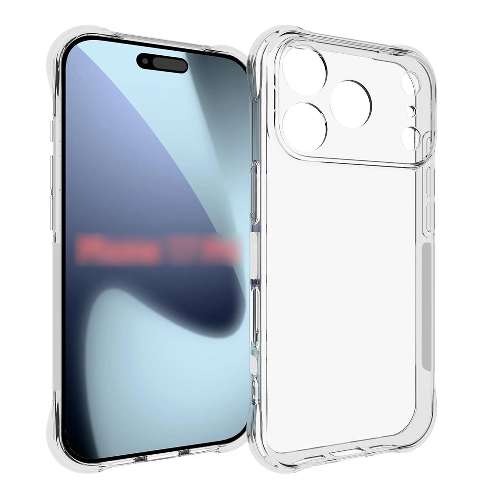 Compatible with iPhone 18 Pro Shockproof Non-slip Thickening TPU Phone Case - Transparent