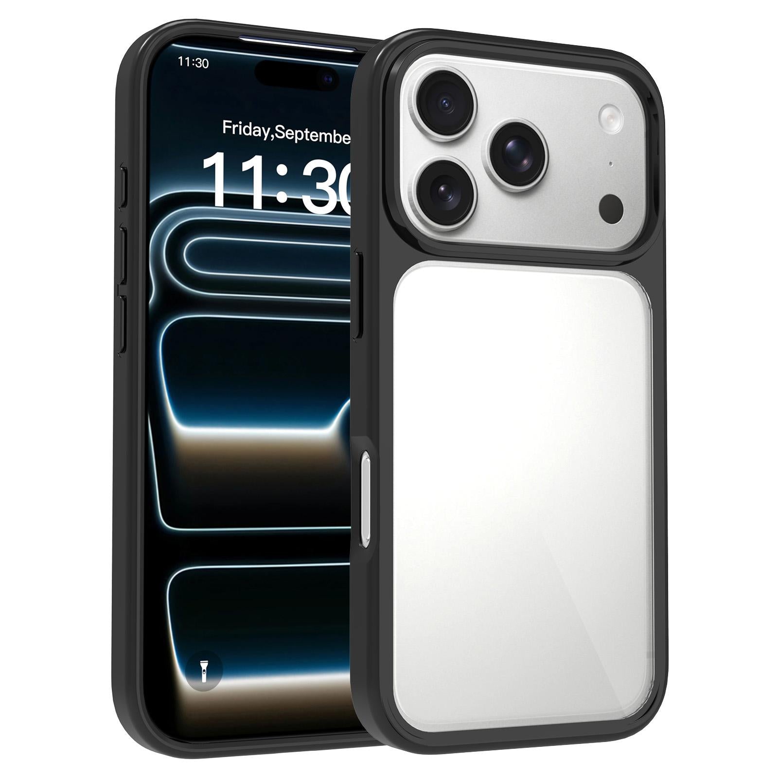Compatible with iPhone 18 Pro Scratchproof Acrylic 1.5mm Phone Case - Black
