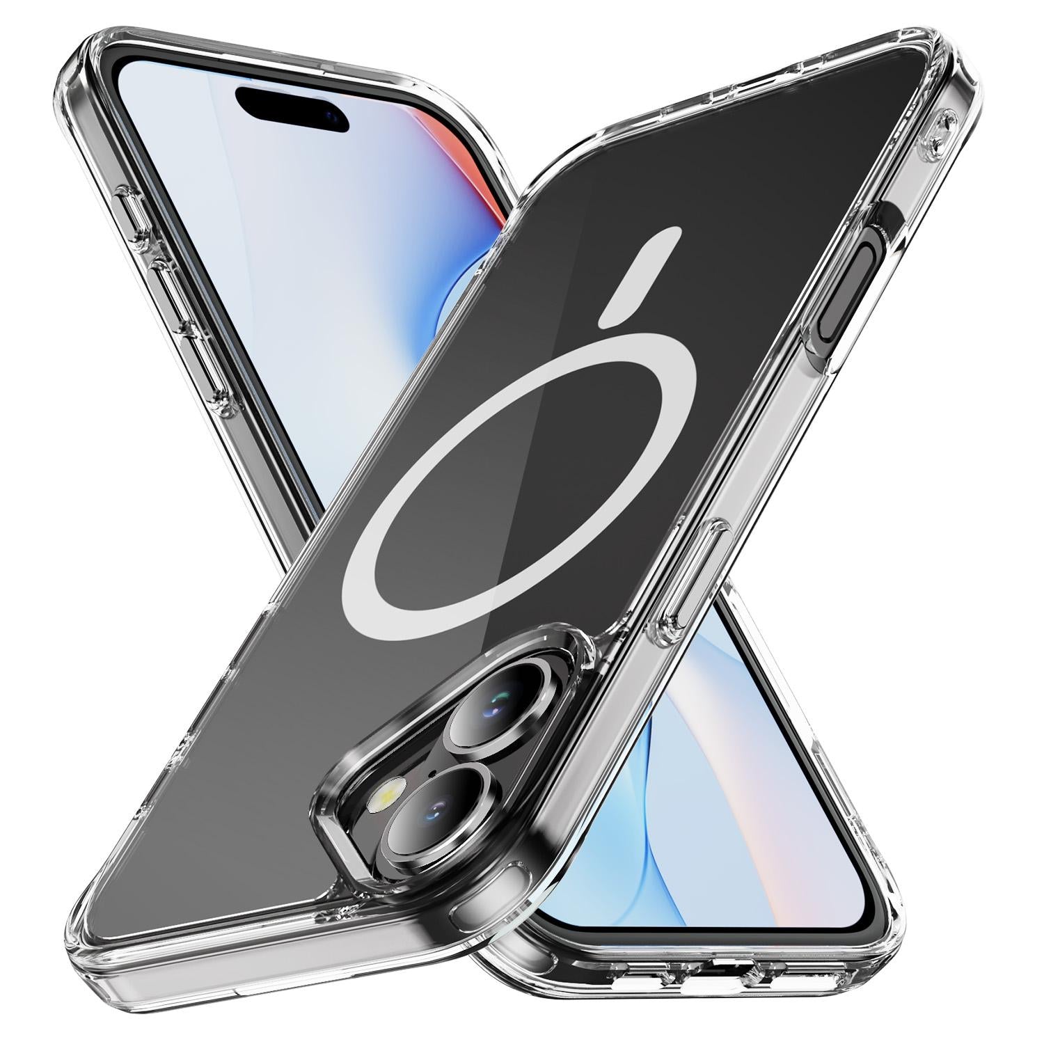 Compatible with iPhone 18 MagSafe Clear Acrylic PC +TPU Phone Case - Transparent