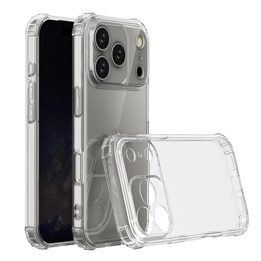 Compatible with iPhone 18 Pro Four-Corner Shockproof Clear TPU Phone Case - Transparent