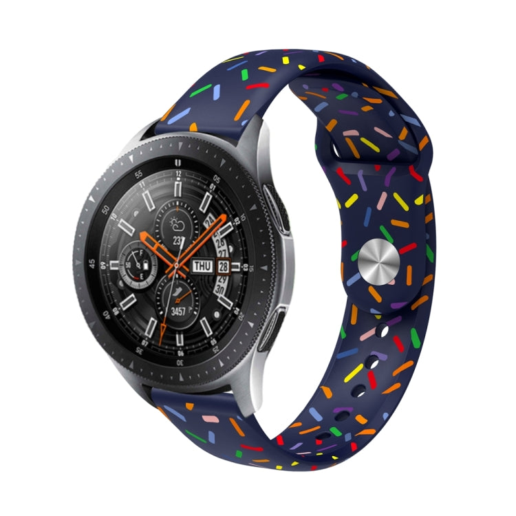 Universal Reverse Buckle Colorful Oval Dot Pattern Silicone Watch Band