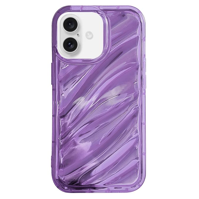 Compatible with iPhone 18 Laser Sequin Waves TPU Phone Case - Purple