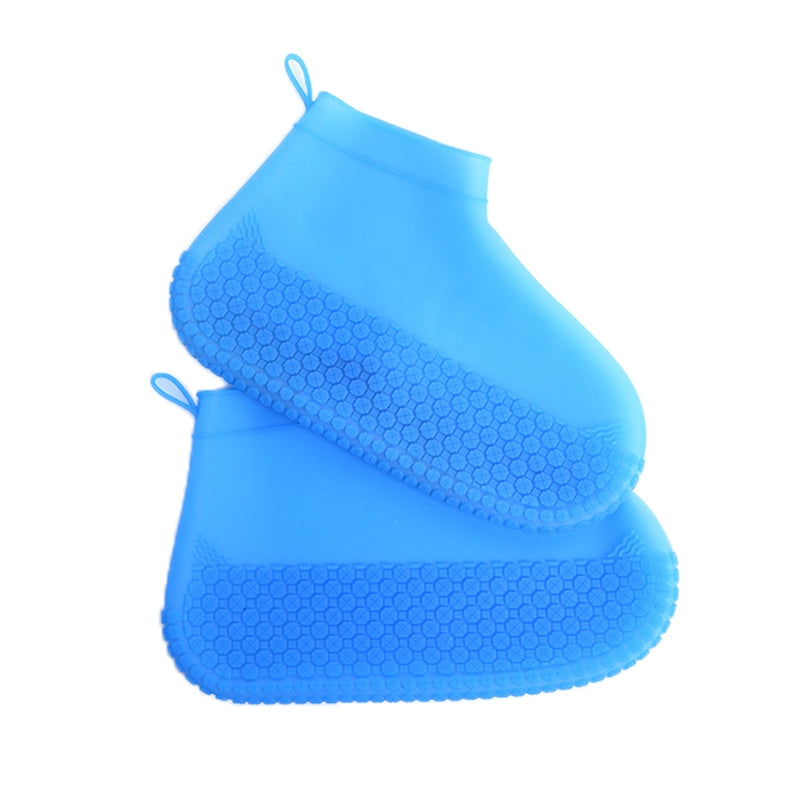 Silicone Non-slip Thickened Wear-resistant Waterproof Shoe Boots Cover, Size:S(Sapphire Blue)