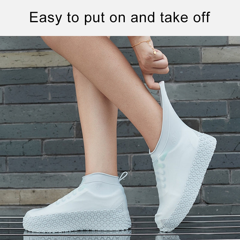 Silicone Non-slip Thickened Wear-resistant Waterproof Shoe Boots Cover, Size:S(Sapphire Blue)