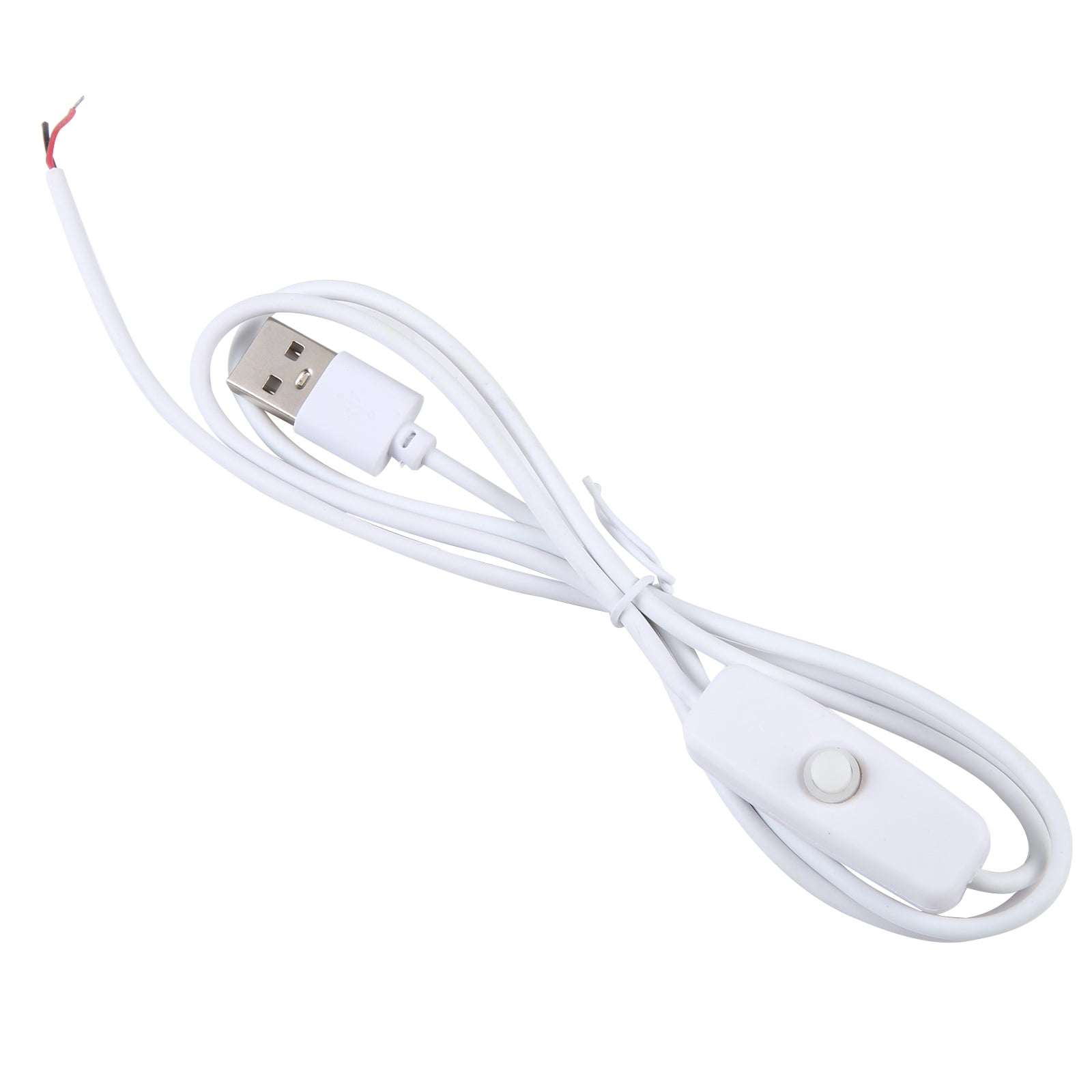 1m USB DC Cable with Switch(White)