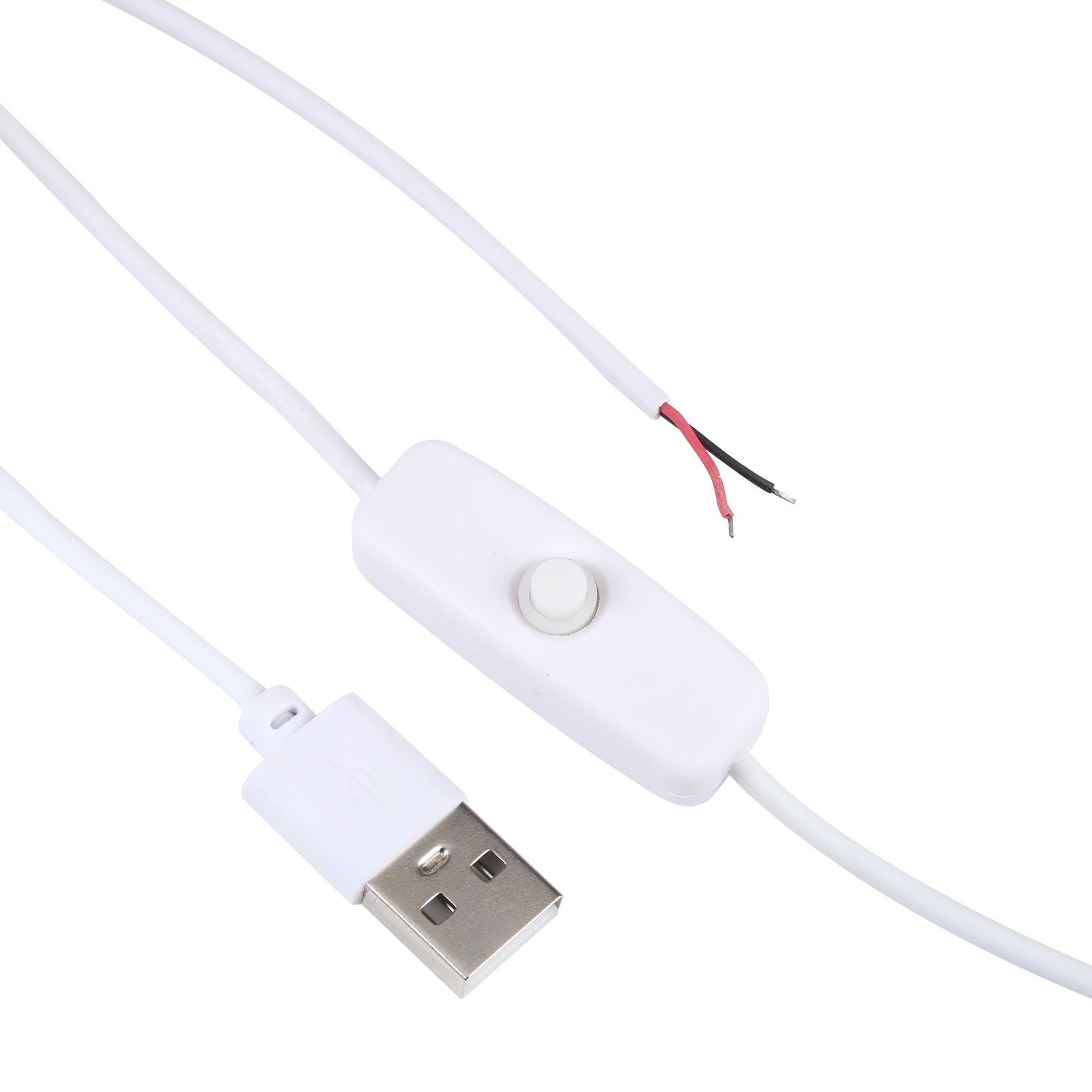 1m USB DC Cable with Switch(White)