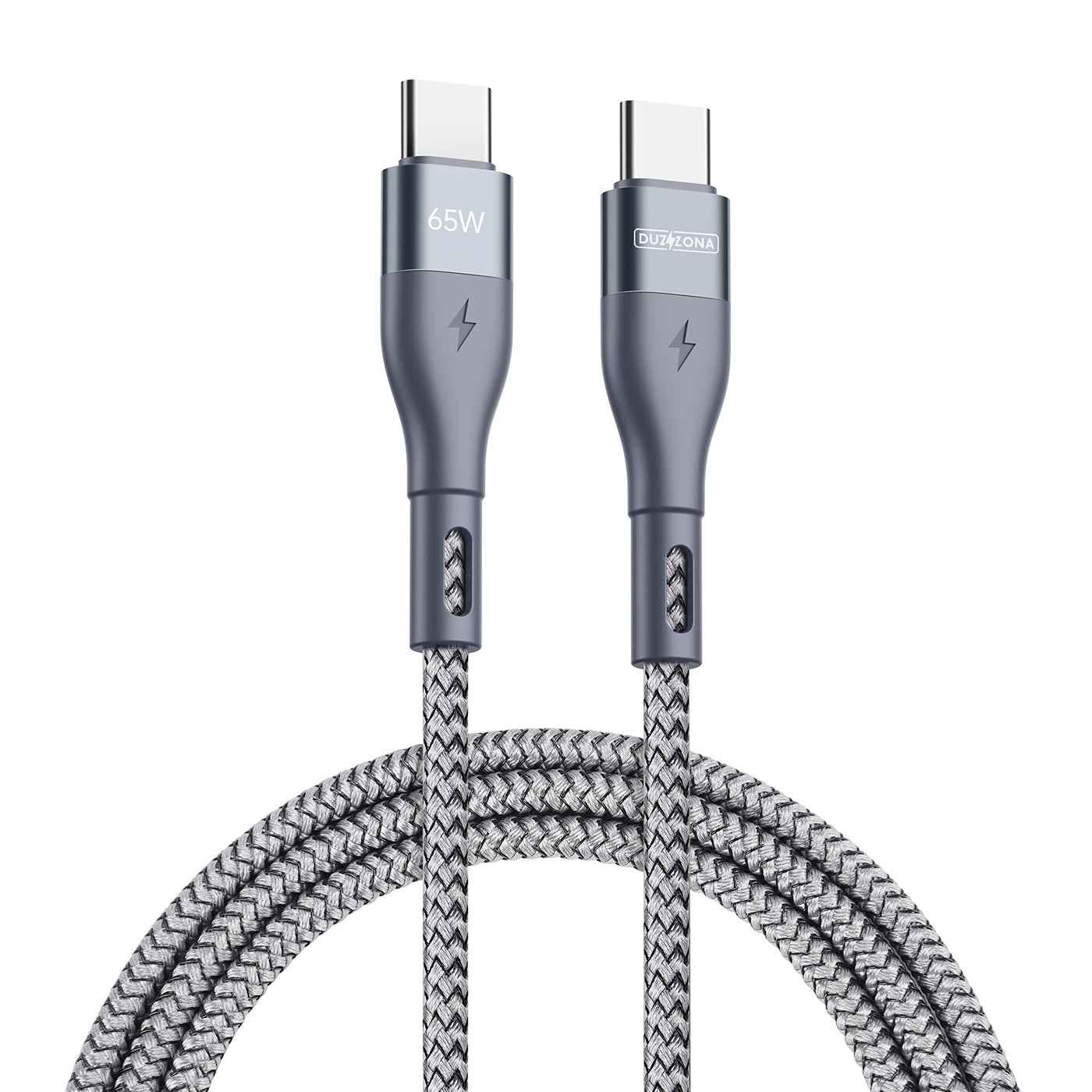 Uniqbuy For DUZZONA A2 PD 65W USB-C / Type-C to Type-C Fast Charging Data Cable, Length:3m(Grey)