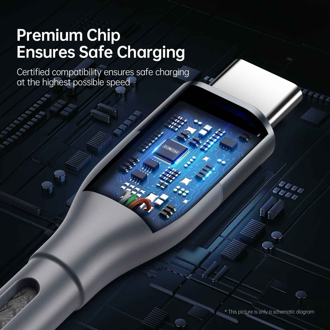 Uniqbuy For DUZZONA A2 PD 65W USB-C / Type-C to Type-C Fast Charging Data Cable, Length:3m(Grey)
