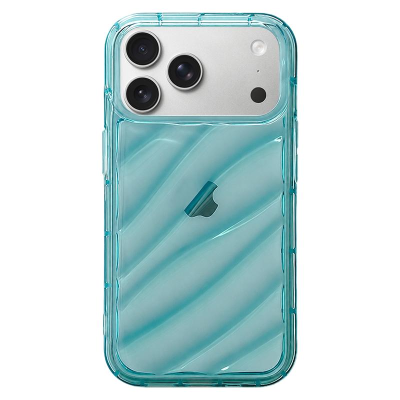Compatible with iPhone 18 Pro Waves TPU Phone Case - Blue