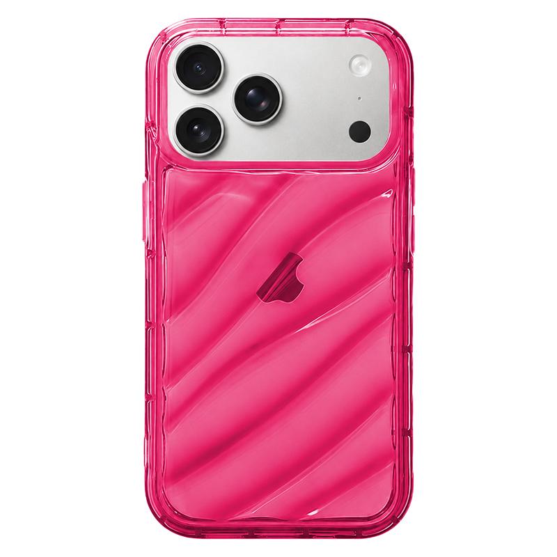 Compatible with iPhone 18 Pro Waves TPU Phone Case - Red
