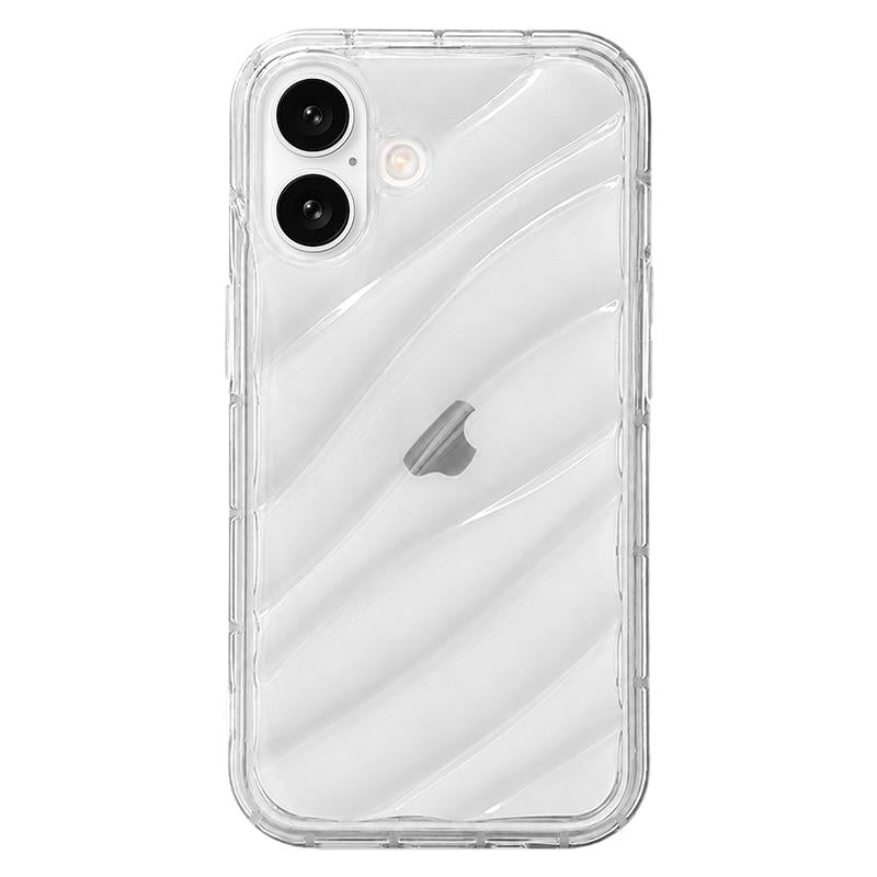 Compatible with iPhone 18 Waves TPU Phone Case - Transparent