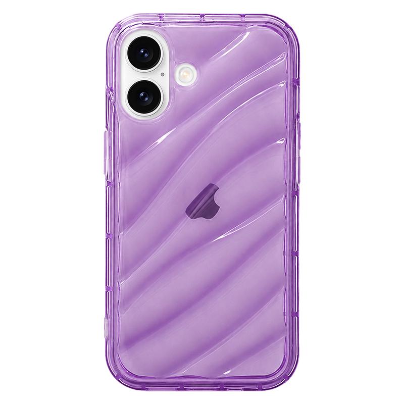 Compatible with iPhone 18 Waves TPU Phone Case - Purple