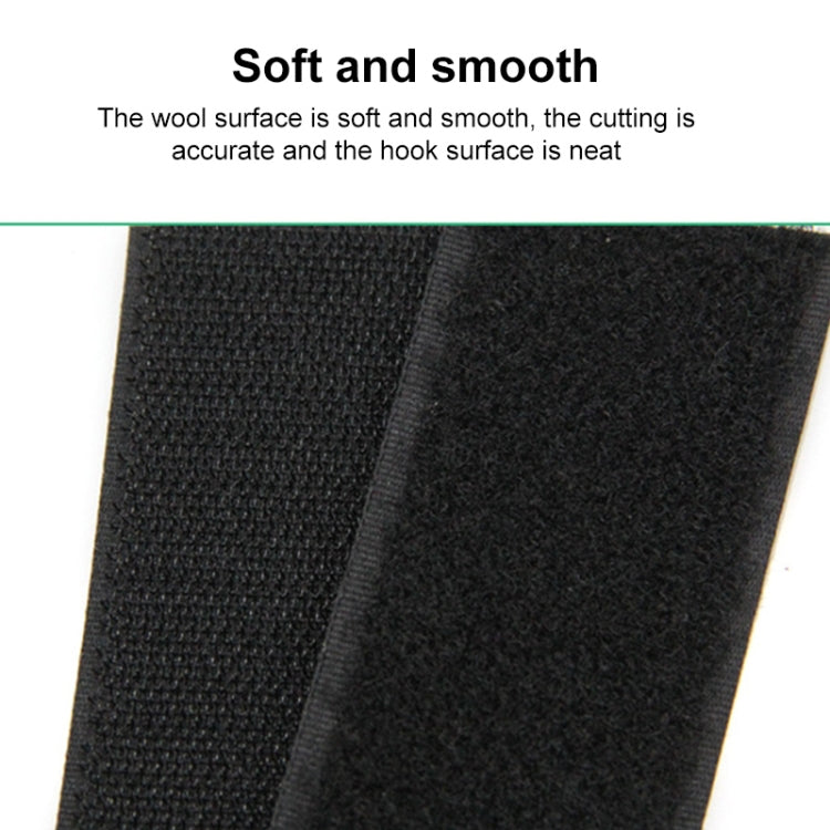 3cm Wide Nylon Clothing Textile Accessories Without Glue Hook and Loop Fastener(Black)