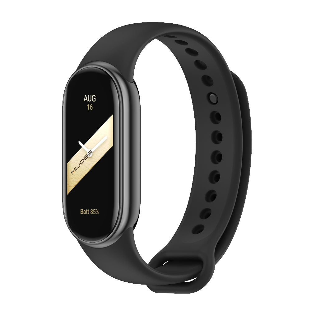 For Xiaomi Smart Band 10 / 9 / 8 Mijobs Solid Color Silicone Watch Band(Black)