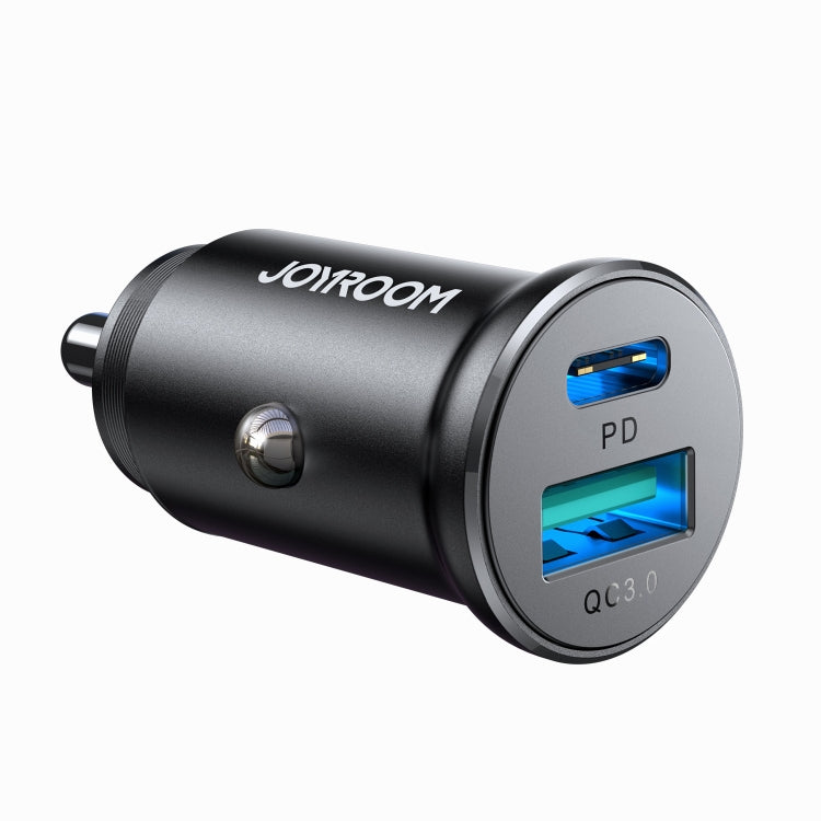 JOYROOM JR-CCN05 30W PD+QC3.0 Mini Metal Car Charger(Black)