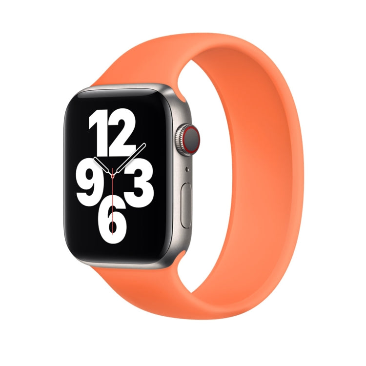For Apple Watch Series 8&7 41mm / SE 2&6&SE&5&4 40mm / 3&2&1 38mm Solid Color Elastic Silicone Watch Band, Size:M 143mm (Aqua Blue)