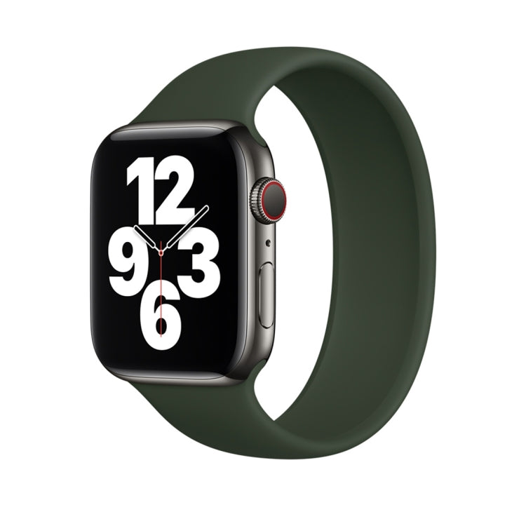 For Apple Watch Series 8&7 41mm / SE 2&6&SE&5&4 40mm / 3&2&1 38mm Solid Color Elastic Silicone Watch Band, Size:M 143mm (Aqua Blue)