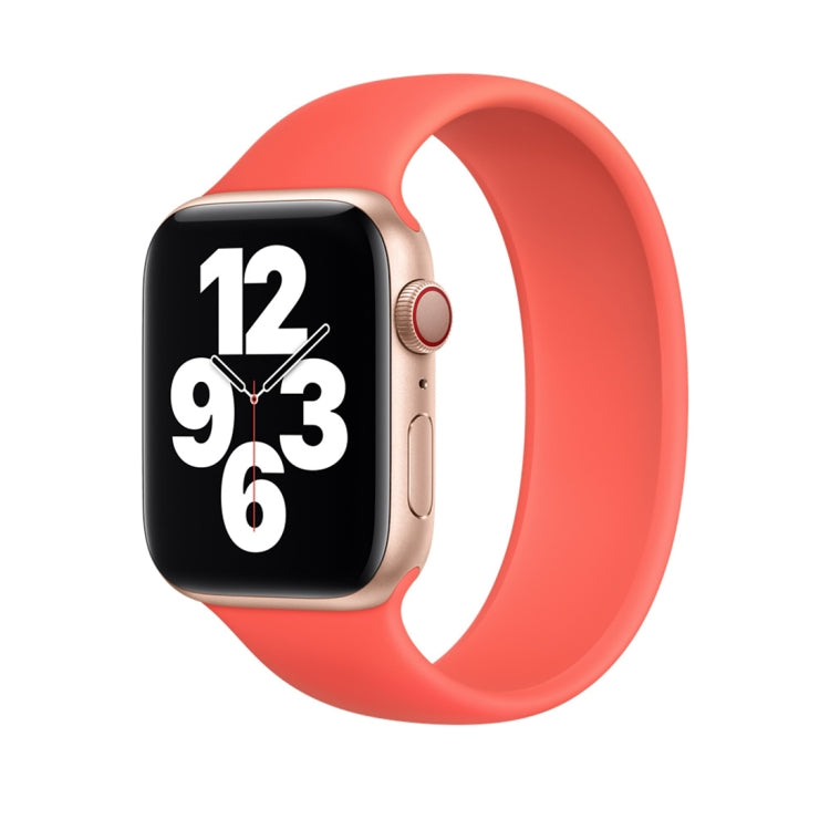 For Apple Watch Series 8&7 41mm / SE 2&6&SE&5&4 40mm / 3&2&1 38mm Solid Color Elastic Silicone Watch Band, Size:M 143mm (Aqua Blue)