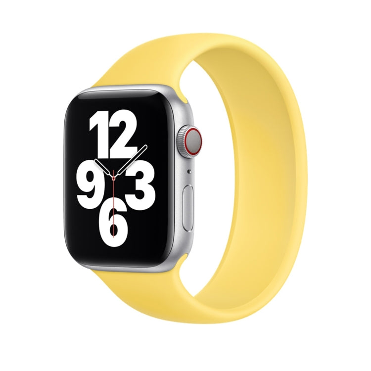 For Apple Watch Series 8&7 41mm / SE 2&6&SE&5&4 40mm / 3&2&1 38mm Solid Color Elastic Silicone Watch Band, Size:M 143mm (Aqua Blue)