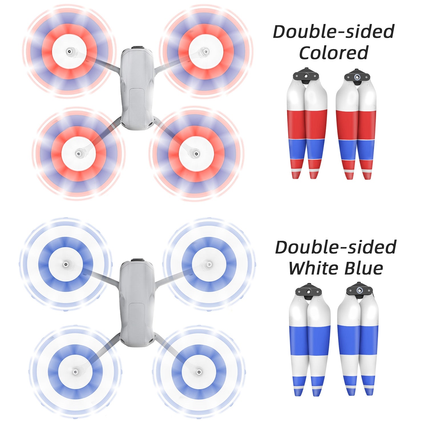 For DJI Air 3 8747F Low Noise Quick-release Propellers, Style:2 Pairs Orange Tip