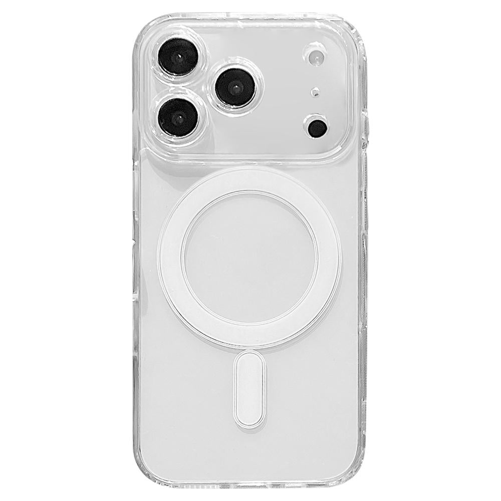 Compatible with iPhone 18 Pro Fine Hole MagSafe Magnetic Clear Acrylic TPU Case - Transparent