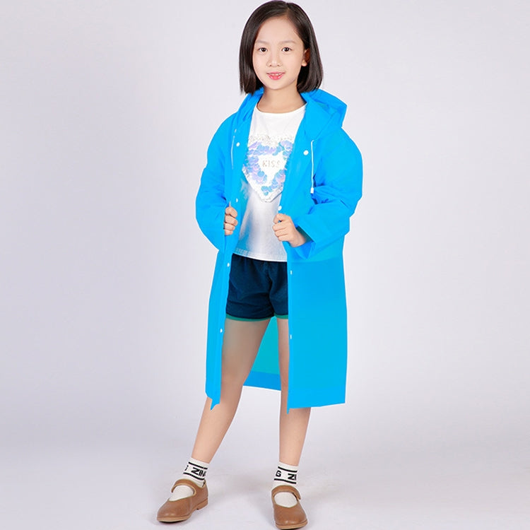 Non-disposable Frosted Thickened Children EVA Raincoat(Blue)