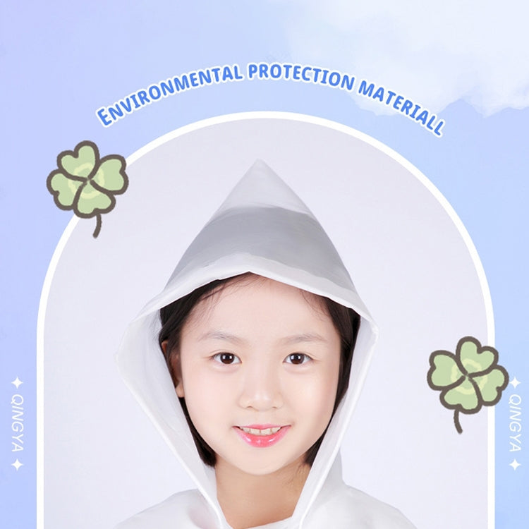 Non-disposable Frosted Thickened Children EVA Raincoat(Transparent)