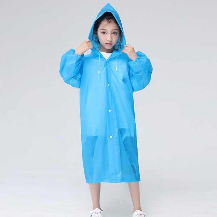 Non-disposable Frosted Thickened Children EVA Raincoat(Transparent)