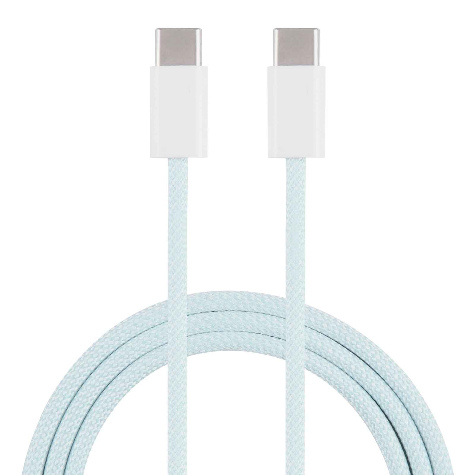 Uniqbuy For 1m USB-C / Type-C to Type-C Macaron Braided Charging Cable(Blue)