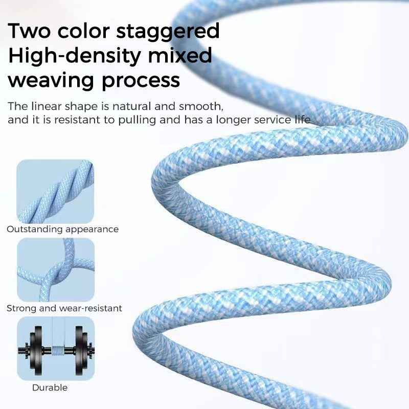 Uniqbuy For 1m USB-C / Type-C to Type-C Macaron Braided Charging Cable(Green)