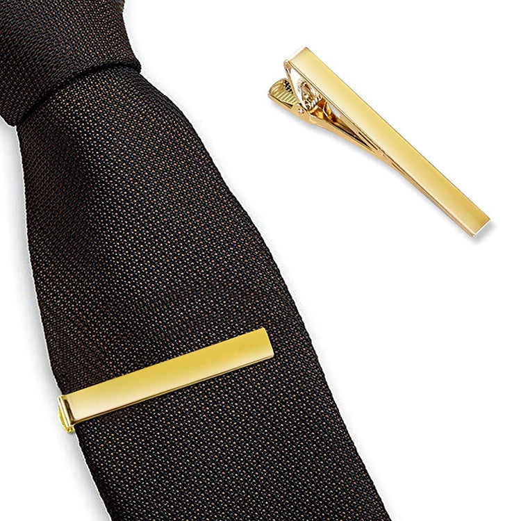 Electroplated Copper Colored Men Tie Clip(Z1040 Gold)