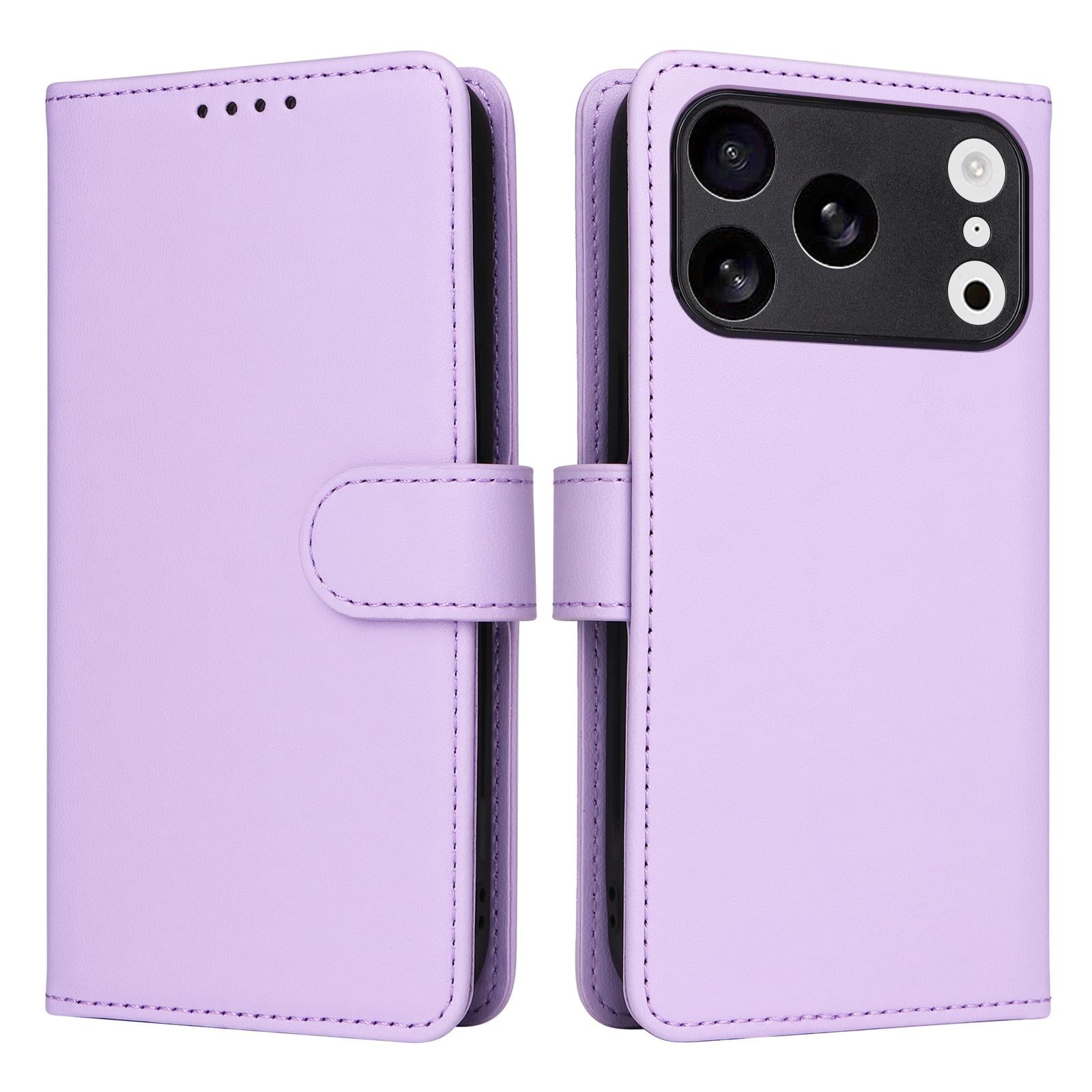 Compatible with iPhone 18 Pro & 17 Pro BETOPNICE BN-005 2 in 1 Detachable Imitate  Leather Phone Case - Light Purple