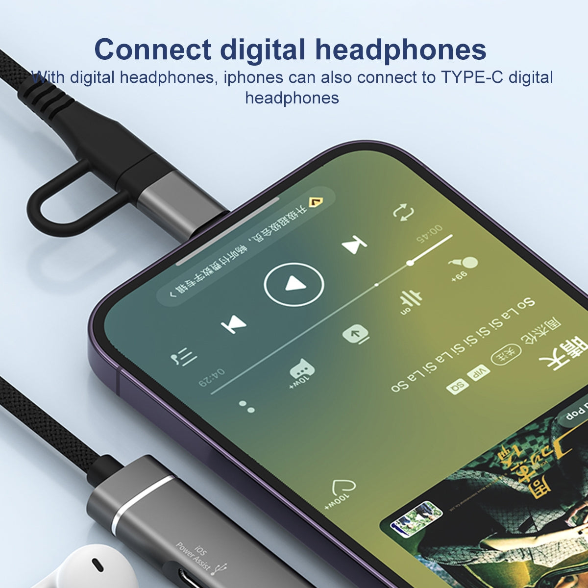 5 in 1 USB-C / Type-C+8 Pin to USB-C / Type-C + USB + SD & TF Card Reader