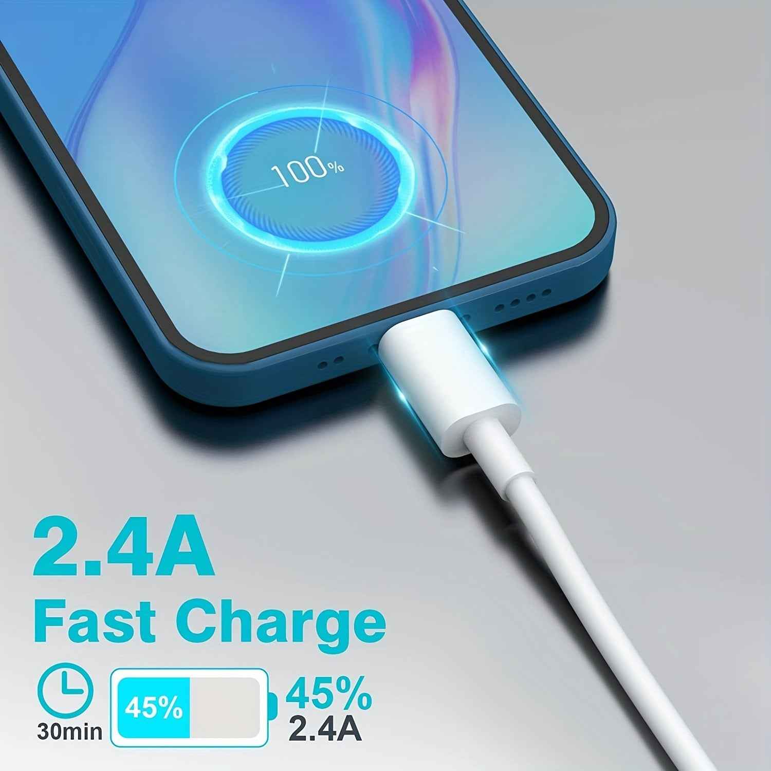 Uniqbuy For USB to Type-C Fast Charging Data Cable, Length: 1m