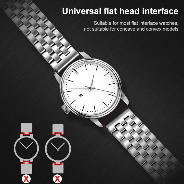 Universal Five Beads Stainless Steel Watch Band