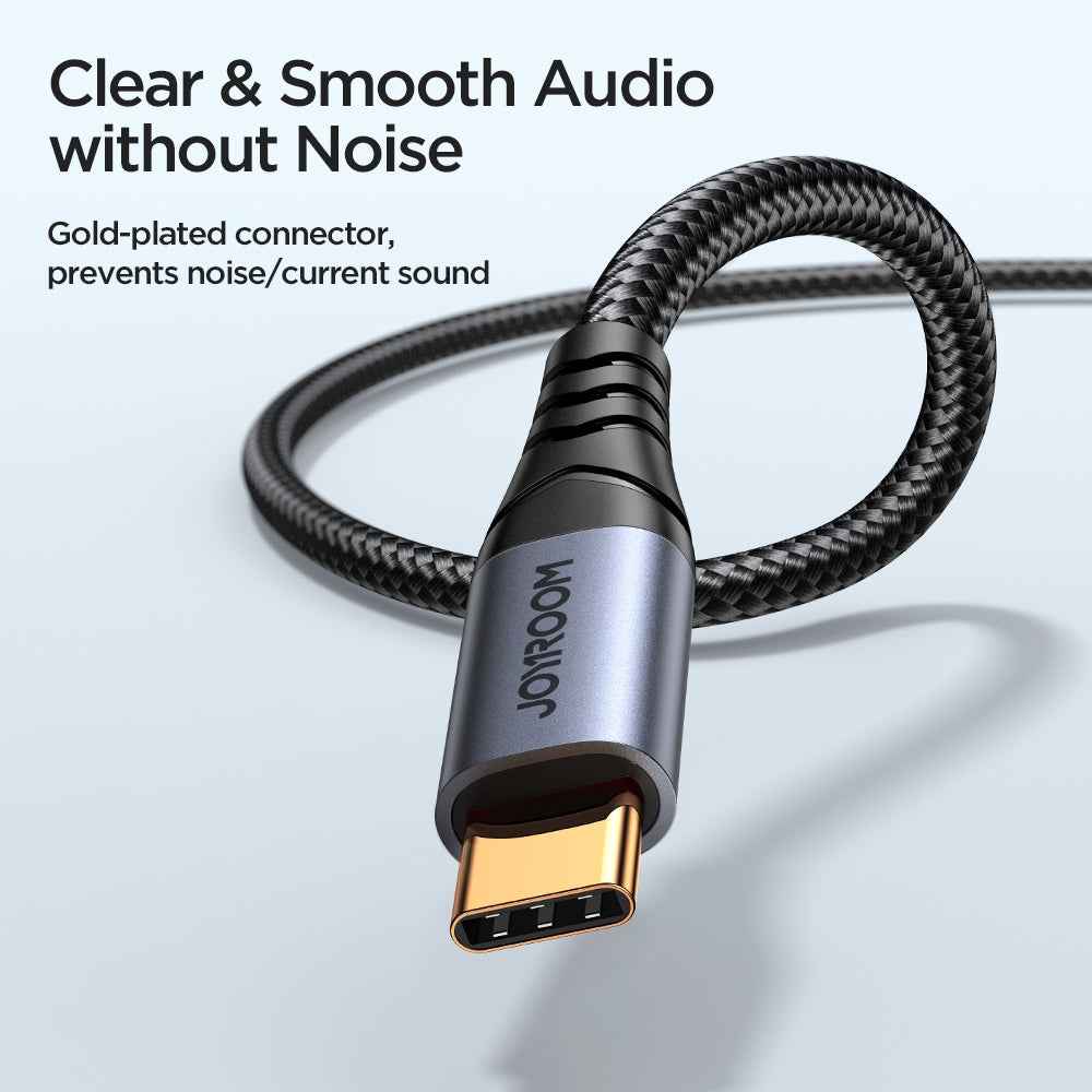 Uniqbuy For JOYROOM SY-A07 Transsion Series USB-C/Type-C to 3.5mm AUX Audio Adapter Cable, Length: 1.2m(Black)