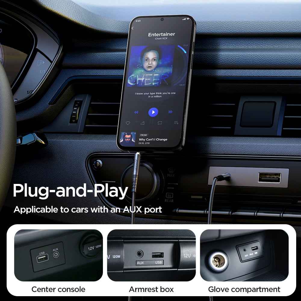 Uniqbuy For JOYROOM SY-A08 Transsion Series 3.5mm to 3.5mm AUX Audio Adapter Cable, Length: 1.2m(Black)