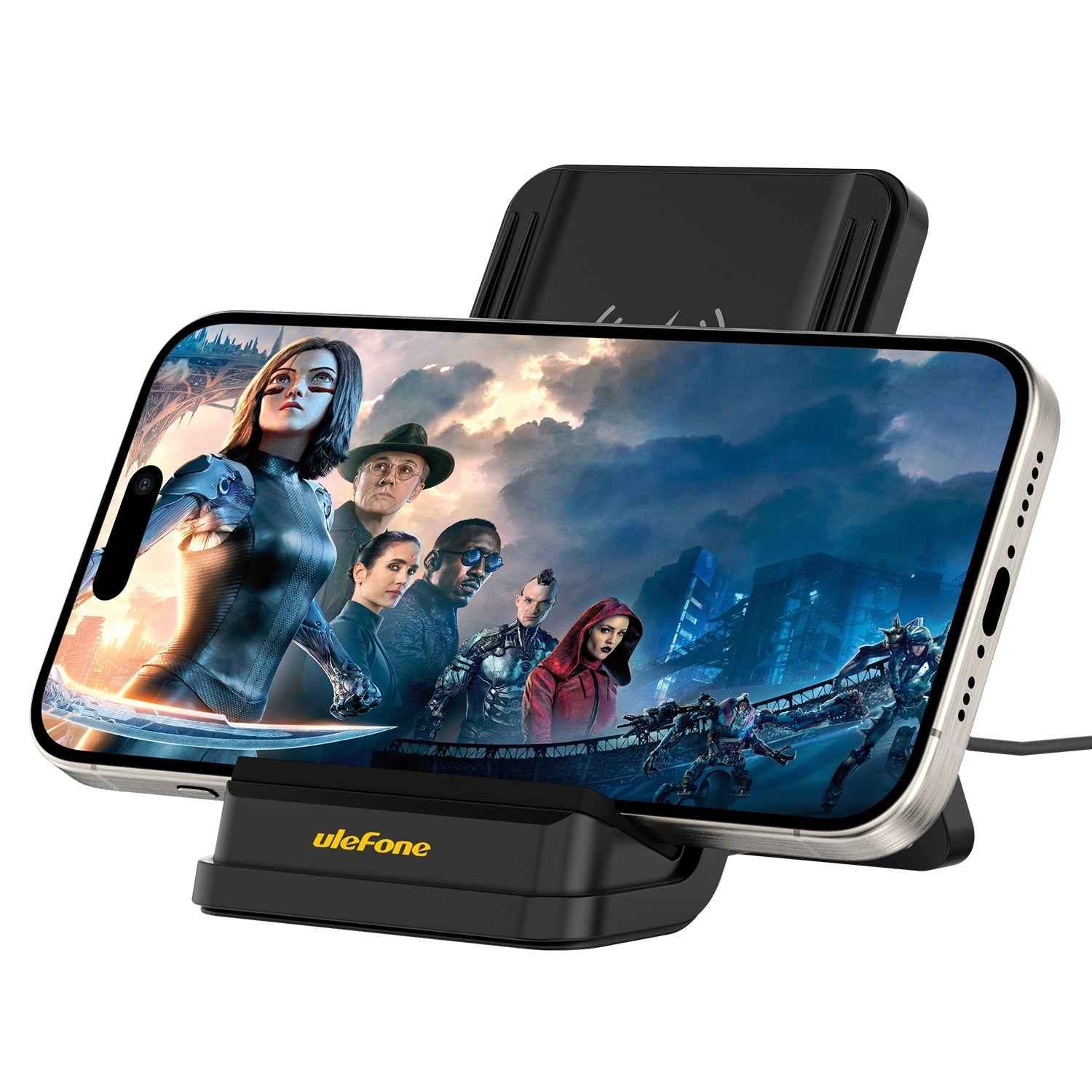 Uniqbuy For Ulefone WCS01 50W Air-cooled Wireless Charger Stand(Black)