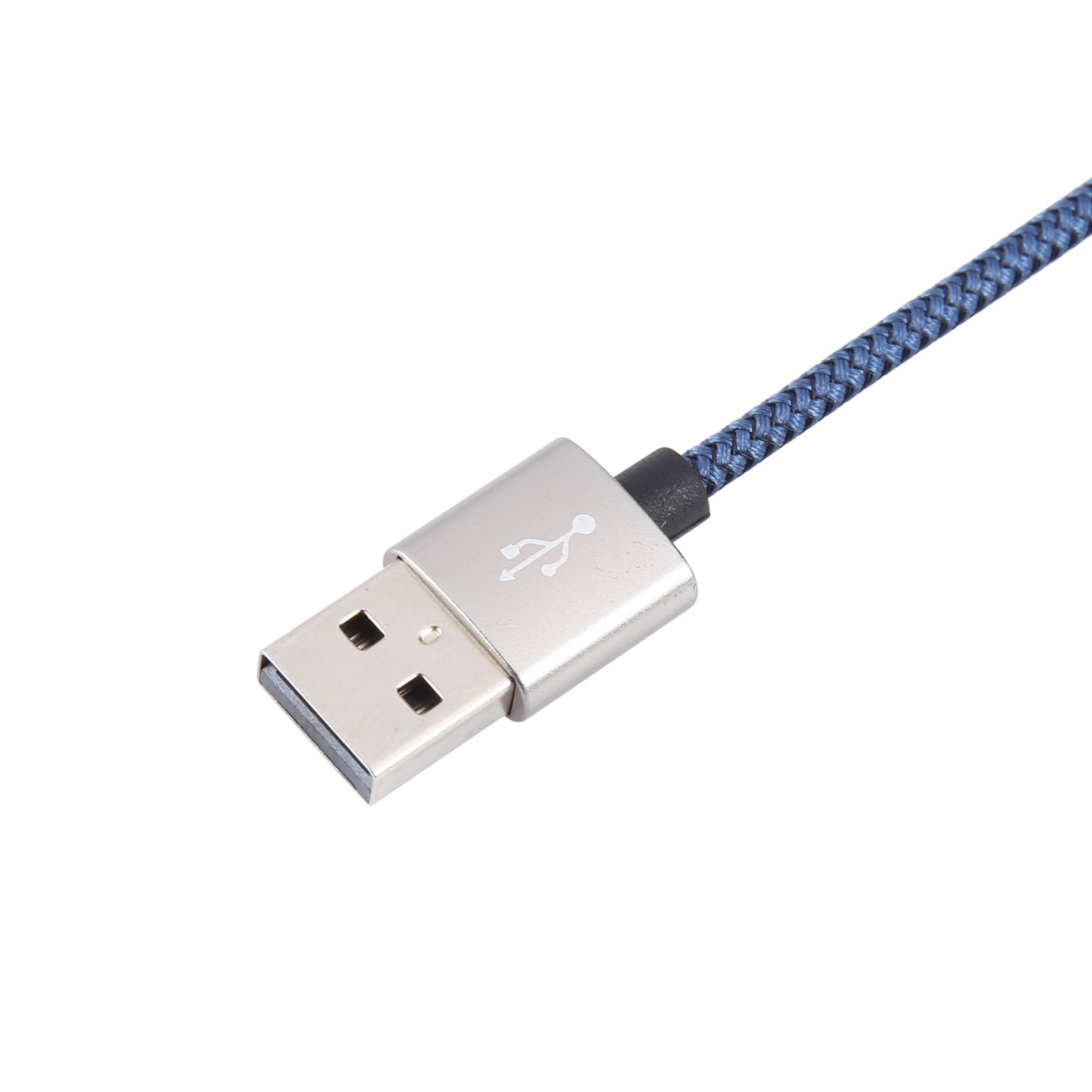 USB Male to 3.5mm Female Weave Texture Audio Adapter(Blue)