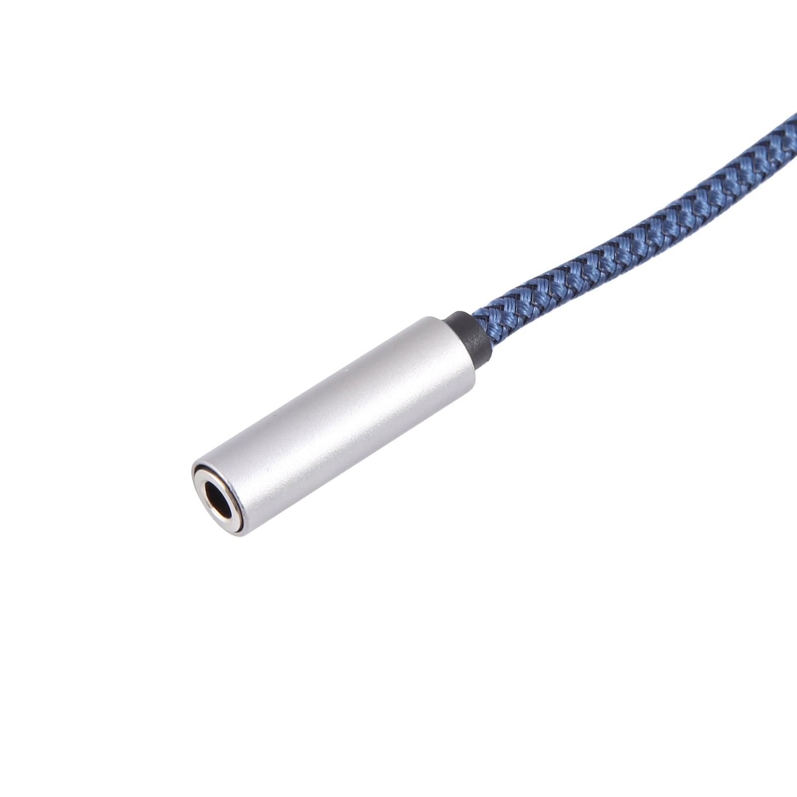 USB Male to 3.5mm Female Weave Texture Audio Adapter(Blue)