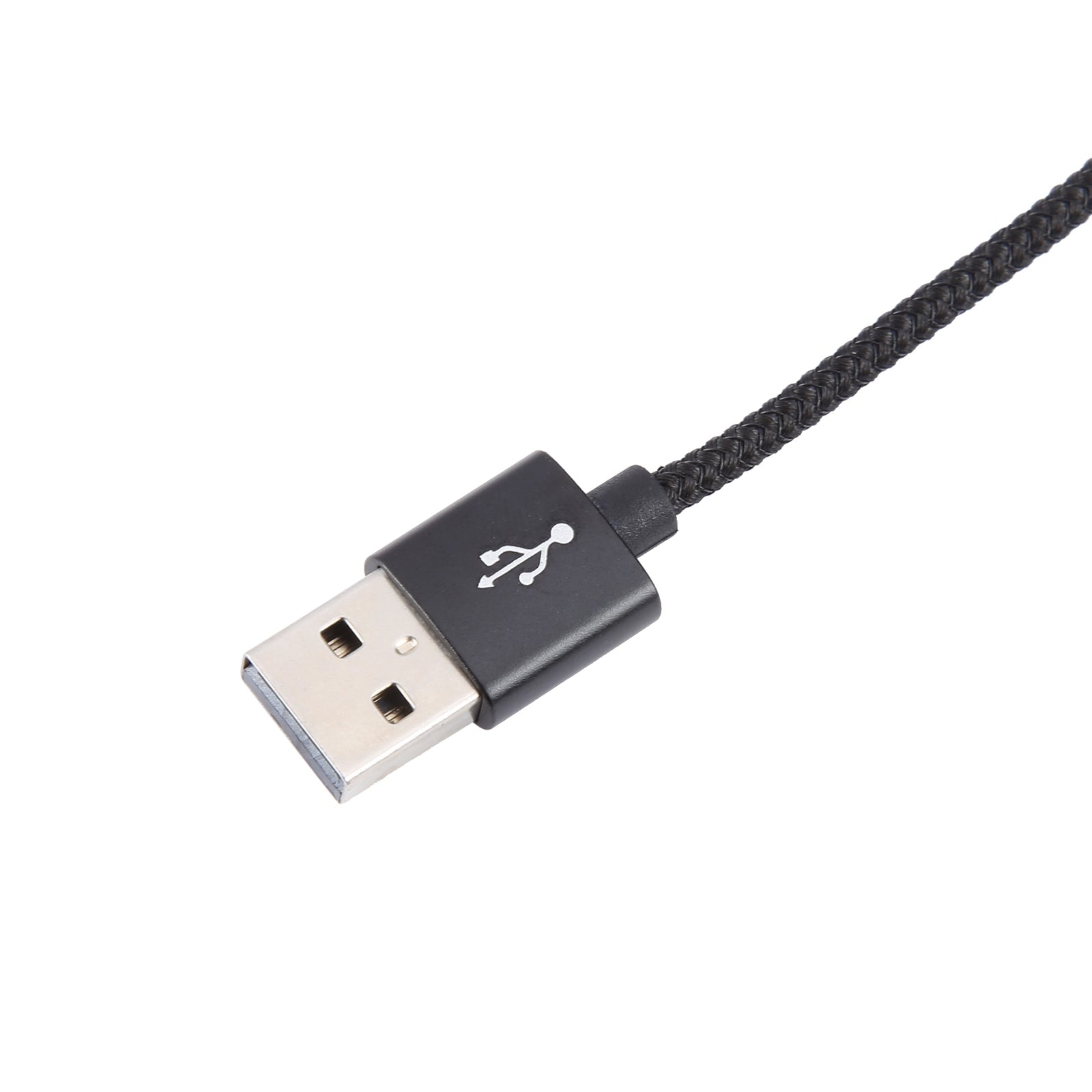 USB Male to 3.5mm Female Weave Texture Audio Adapter(Black)