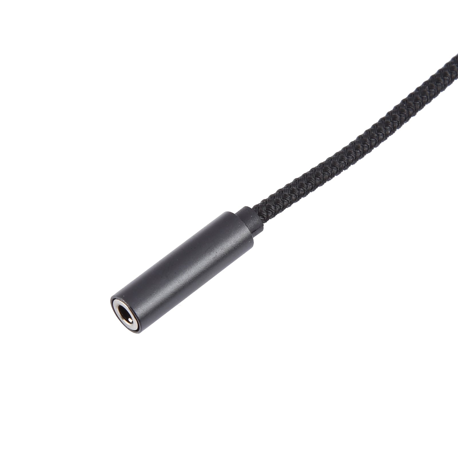USB Male to 3.5mm Female Weave Texture Audio Adapter(Black)