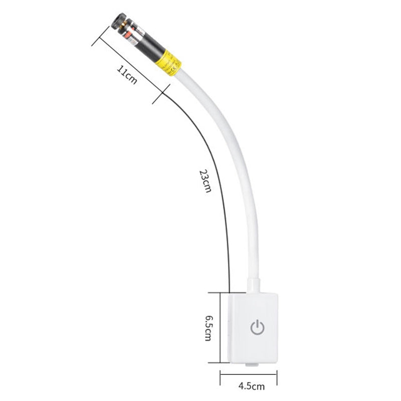 100mw Dot Red Light Charging Type Hose Magnetic Infrared Laser Positioning LED Work Light