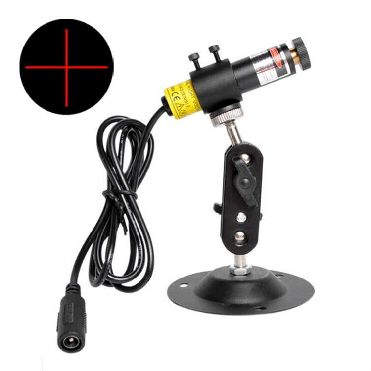 20mw Cross Red Light Adjustable Infrared Laser Positioning LED Work Light with Holder(US Plug)