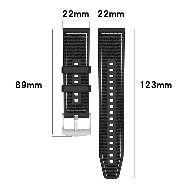 Hybrid Nylon Braid Silicone Watch Band